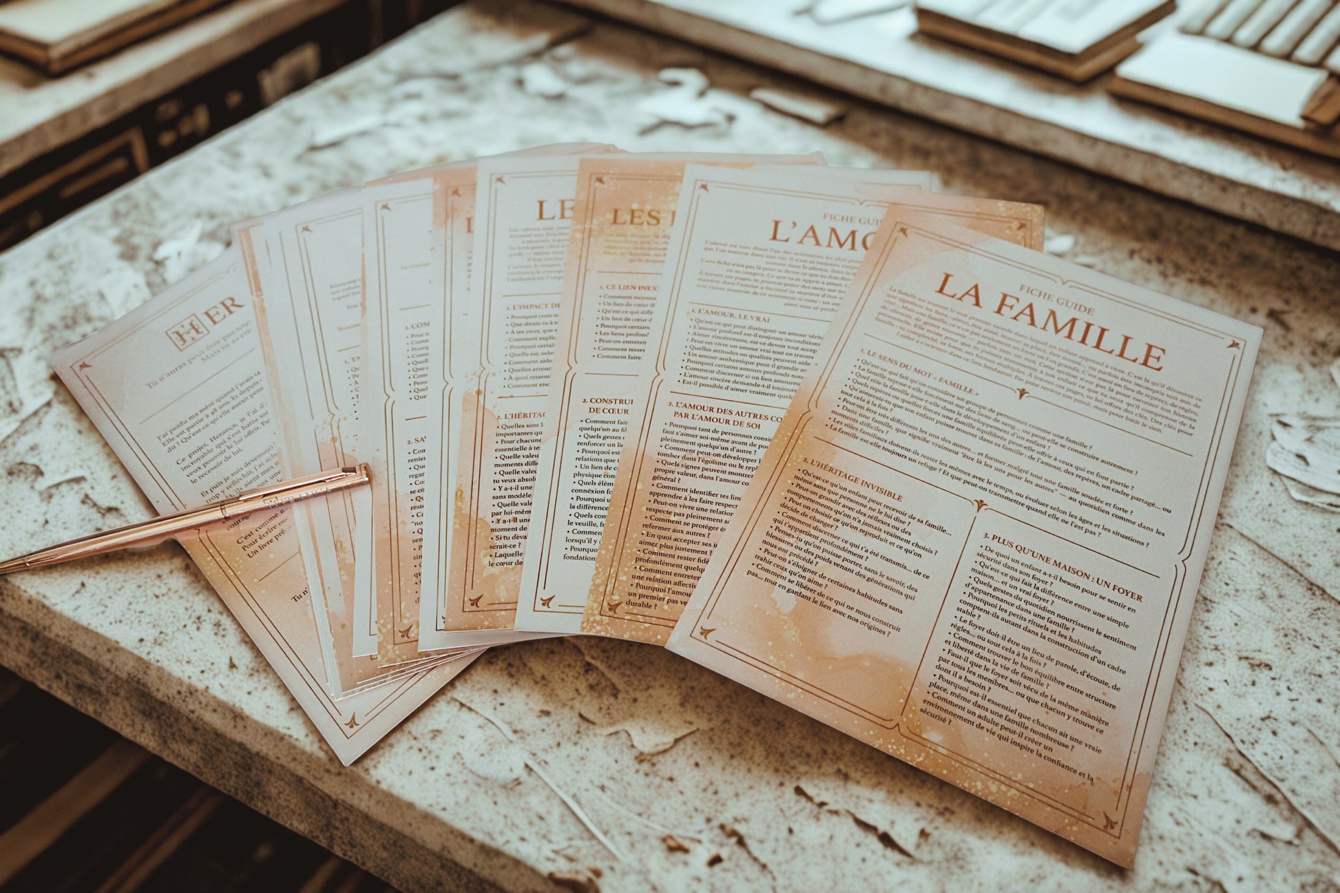 Fiches guides Herança – 16 thèmes pour accompagner l’écriture